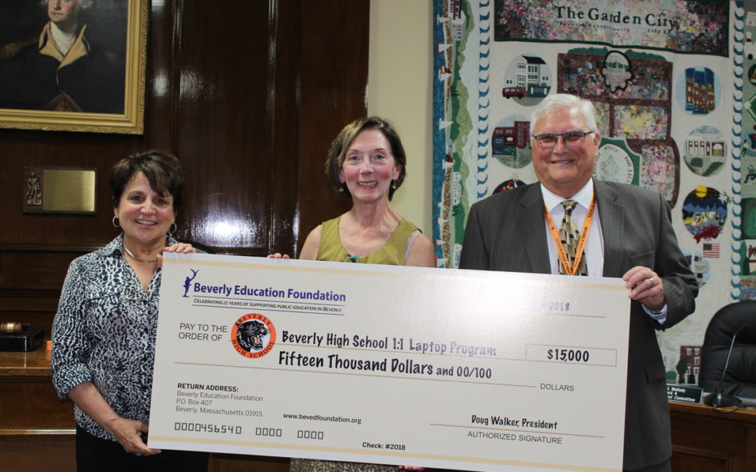 Beverly Education Foundation announces $15,000 to BHS 1:1 Laptop Program