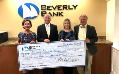 BEF accepts a generous $2,500 donation from Beverly Bank to support public education