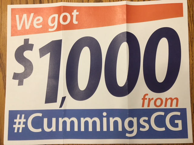 Cummings Properties awards BEF $1,000 Community Giving Grant